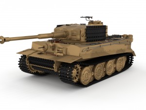 panzer tiger tank late 1944 v1 with interior 3D Model