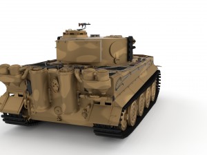 panzer tiger tank late 1944 v1 with interior 3D Model