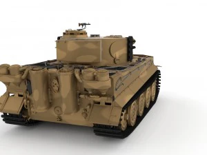 panzer tiger tank late 1944 v1 with interior 3D Model