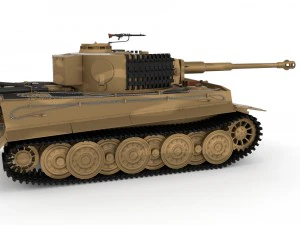 panzer tiger tank late 1944 v1 with interior 3D Model