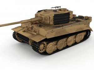 panzer tiger tank late 1944 v1 with interior 3D Model