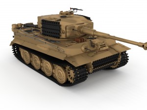 panzer tiger tank late 1944 v1 with interior 3D Model