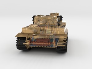panzer tiger tank late 1944 v1 with interior 3D Model