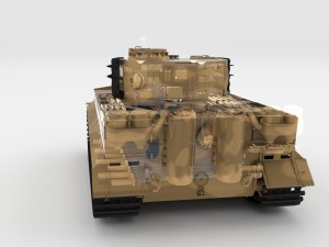 panzer tiger tank late 1944 v1 with interior 3D Model