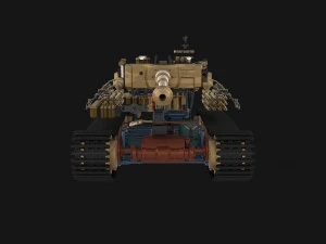 panzer tiger tank late 1944 v1 with interior 3D Model