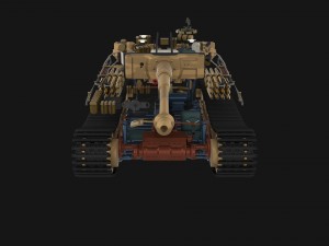 panzer tiger tank late 1944 v1 with interior 3D Model
