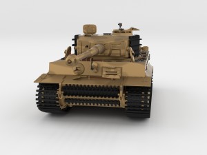 panzer tiger tank late 1944 v1 with interior 3D Model