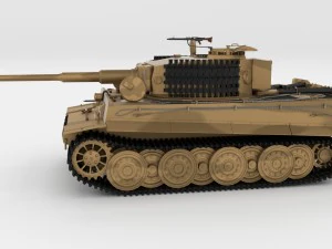 panzer tiger tank late 1944 v1 with interior 3D Model