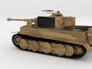 panzer tiger tank late 1944 v1 with interior 3D Model