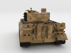 panzer tiger tank late 1944 v1 with interior 3D Model