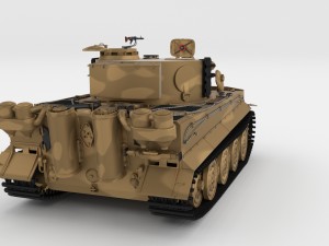 panzer tiger tank late 1944 v1 with interior 3D Model