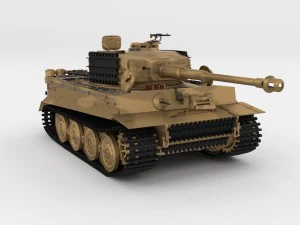 panzer tiger tank late 1944 v1 with interior 3D Model