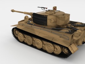 panzer tiger tank late 1944 v1 with interior 3D Model