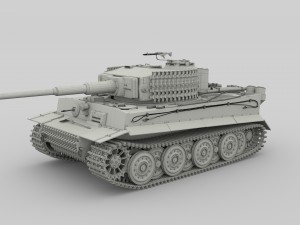 panzer tiger tank late 1944 v1 with interior 3D Model
