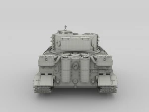panzer tiger tank late 1944 v1 with interior 3D Model