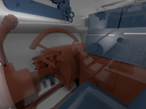 panzer tiger tank late 1944 clay with interior 3D Model