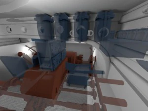 panzer tiger tank late 1944 clay with interior 3D Model
