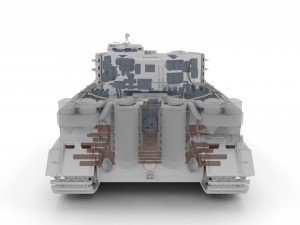 panzer tiger tank late 1944 clay with interior 3D Model