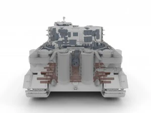 panzer tiger tank late 1944 clay with interior 3D Model
