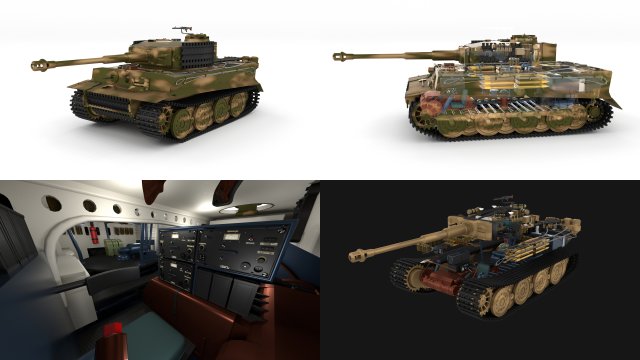fully built panzer tiger tank late 1944 v2 3Dモデル .c4d .max .obj .3ds .fbx .stl .blend 