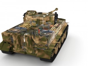 fully built panzer tiger tank late 1944 v2 3Dモデル