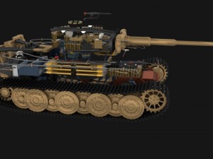 fully built panzer tiger tank late 1944 v2 3Dモデル