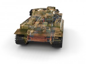 fully built panzer tiger tank late 1944 v2 3Dモデル