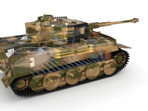 fully built panzer tiger tank late 1944 v2 3Dモデル