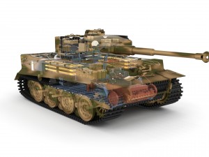 fully built panzer tiger tank late 1944 v2 3Dモデル