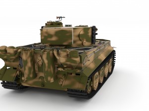 fully built panzer tiger tank late 1944 v2 3Dモデル