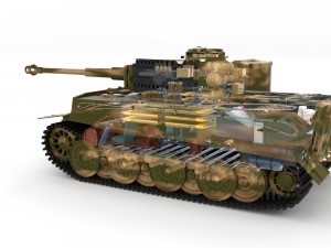 fully built panzer tiger tank late 1944 v2 3Dモデル