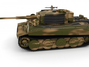 fully built panzer tiger tank late 1944 v2 3Dモデル