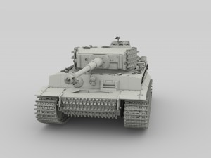 fully built panzer tiger tank late 1944 v2 3Dモデル