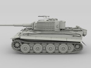 fully built panzer tiger tank late 1944 v2 3Dモデル