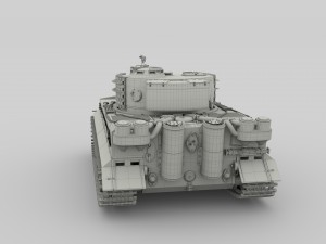 fully built panzer tiger tank late 1944 v2 3Dモデル