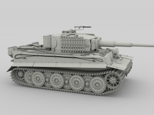 fully built panzer tiger tank late 1944 v2 3Dモデル