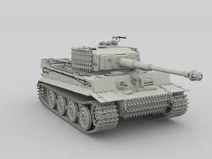 fully built panzer tiger tank late 1944 v2 3Dモデル