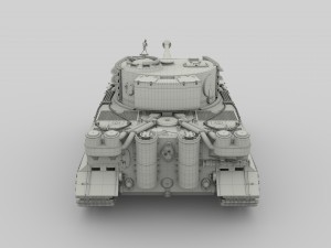 fully built panzer tiger tank late 1944 v2 3Dモデル