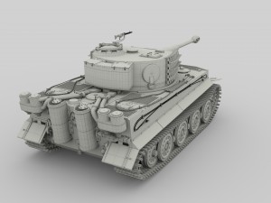 fully built panzer tiger tank late 1944 v2 3Dモデル