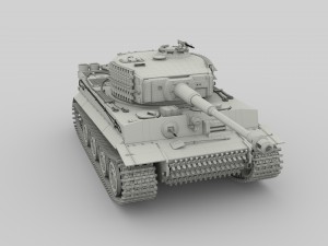 fully built panzer tiger tank late 1944 v2 3Dモデル