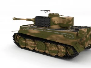 fully built panzer tiger tank late 1944 hdri v2 3D Model