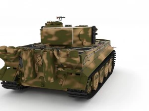 fully built panzer tiger tank late 1944 hdri v2 3D Model