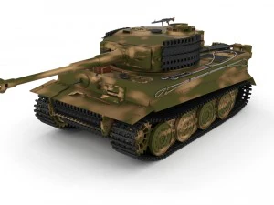 fully built panzer tiger tank late 1944 hdri v2 3D Model