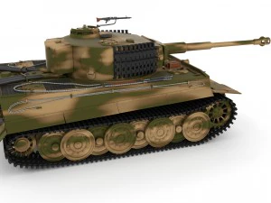 fully built panzer tiger tank late 1944 hdri v2 3D Model
