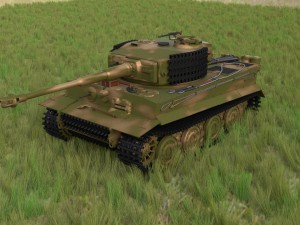 fully built panzer tiger tank late 1944 hdri v2 3D Модель