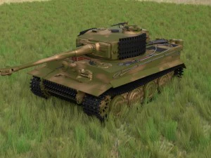 fully built panzer tiger tank late 1944 hdri v2 3D Model