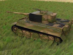 fully built panzer tiger tank late 1944 hdri v2 3D Модель