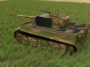 fully built panzer tiger tank late 1944 hdri v2 3D Model