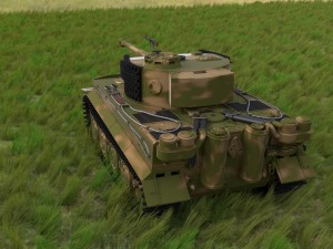 fully built panzer tiger tank late 1944 hdri v2 3D Модель