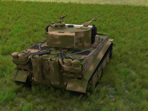 fully built panzer tiger tank late 1944 hdri v2 3D Модель